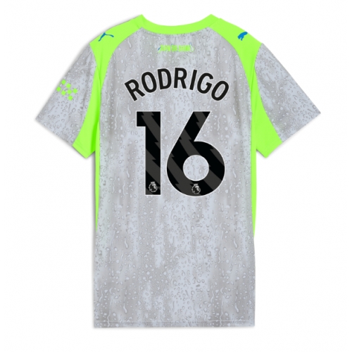 Billige Fotballdrakt Manchester City Rodri Hernandez #16 Replika Tredjedrakt Dame 2025-26 Kortermet Billige Fotballdrakt Manchester City Rodri Hernandez #16 Replika Tredjedrakt Dame 2025-26 Kortermet